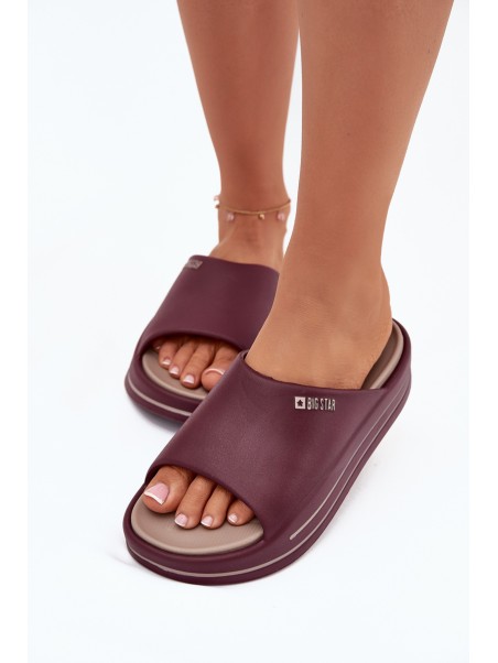 Women's Platform Sandals Big Star SS274425 Burgundy