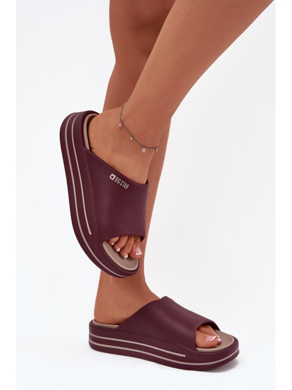 Women's Platform Sandals Big Star SS274425 Burgundy Women's Platform Sandals Big Star SS274425 Burgundy