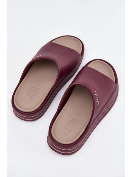Women's Platform Sandals Big Star SS274425 Burgundy