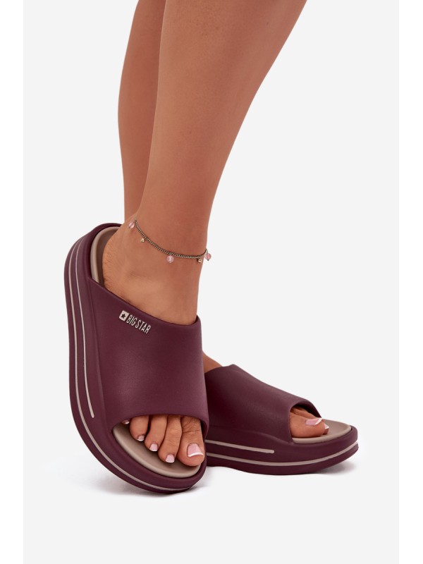 Women's Platform Sandals Big Star SS274425 Burgundy Women's Platform Sandals Big Star SS274425 Burgundy