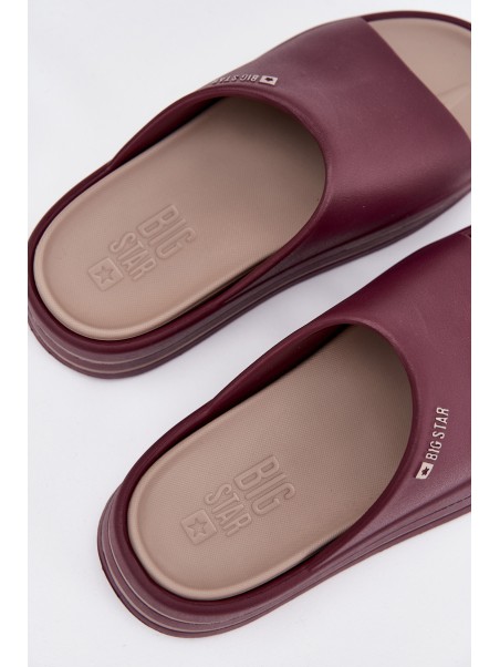 Women's Platform Sandals Big Star SS274425 Burgundy