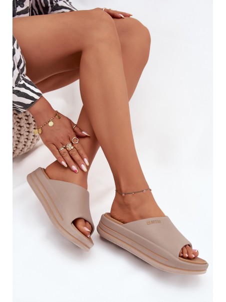 Women's Platform Sandals Big Star SS274424 Dark Beige