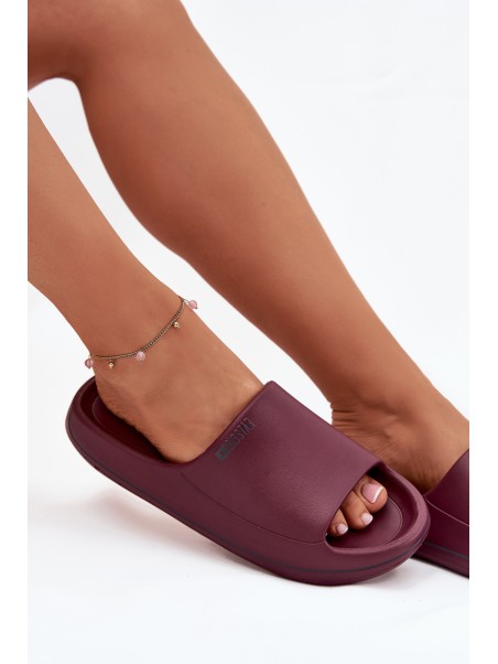 Lightweight Women's Slippers Big Star SS274422 Burgundy