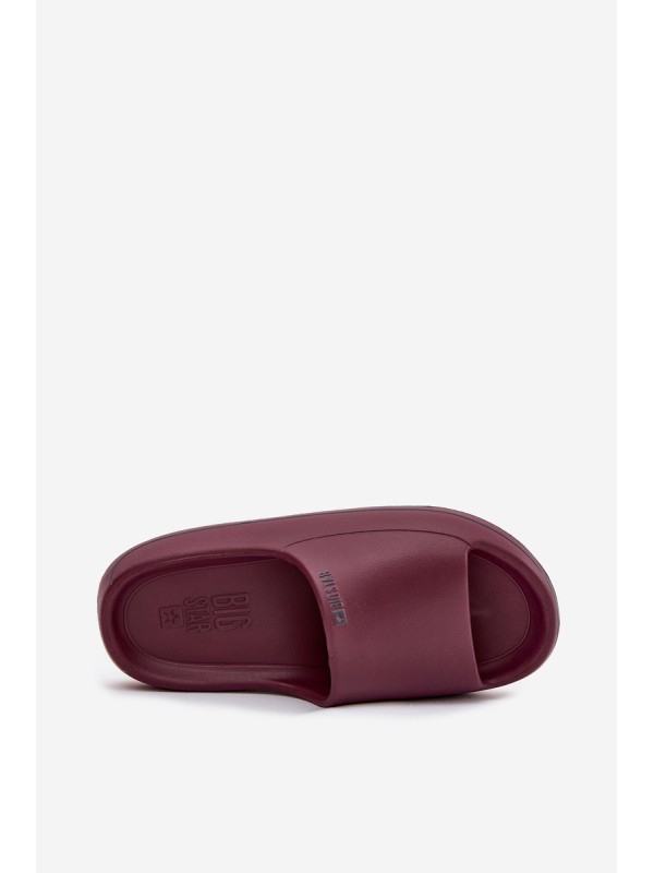 Lightweight Women's Slippers Big Star SS274422 Burgundy