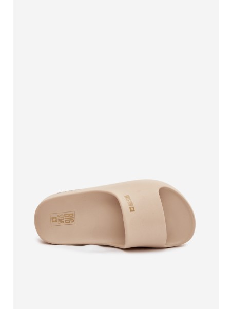 Women's Foam Slippers On Massive Platform Big Star SS274722 Beige