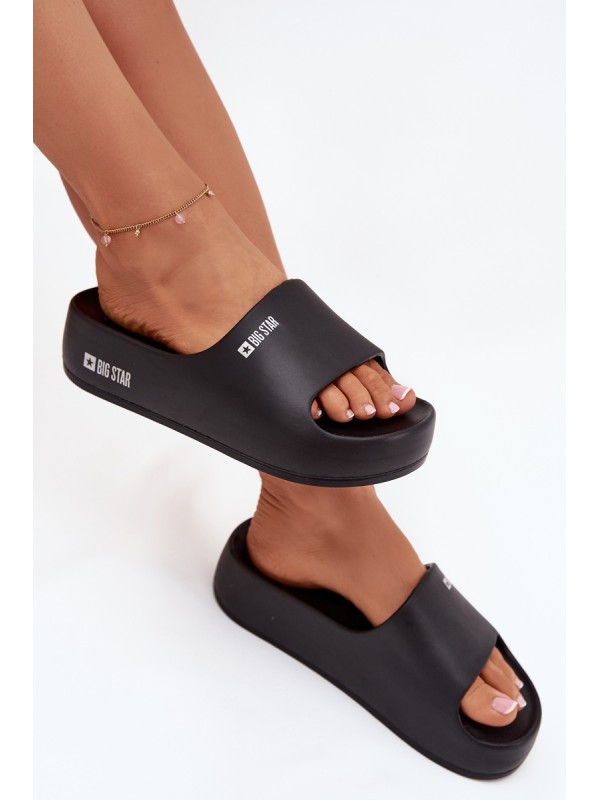 Women's Foam Slippers on Massive Platform Big Star SS274721 Black Women's Foam Slippers on Massive Platform Big Star SS274721 Black