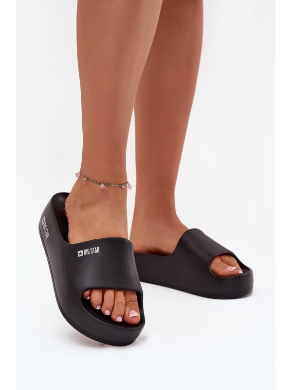 Women's Foam Slippers on Massive Platform Big Star SS274721 Black Women's Foam Slippers on Massive Platform Big Star SS274721 Black
