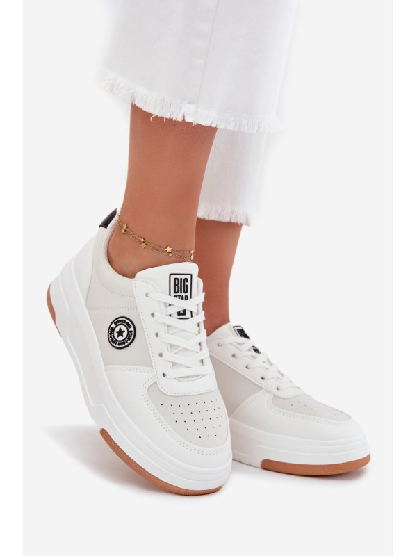 Women's Platform Sneakers Big Star RR274572 HI-POLY SYSTEM White