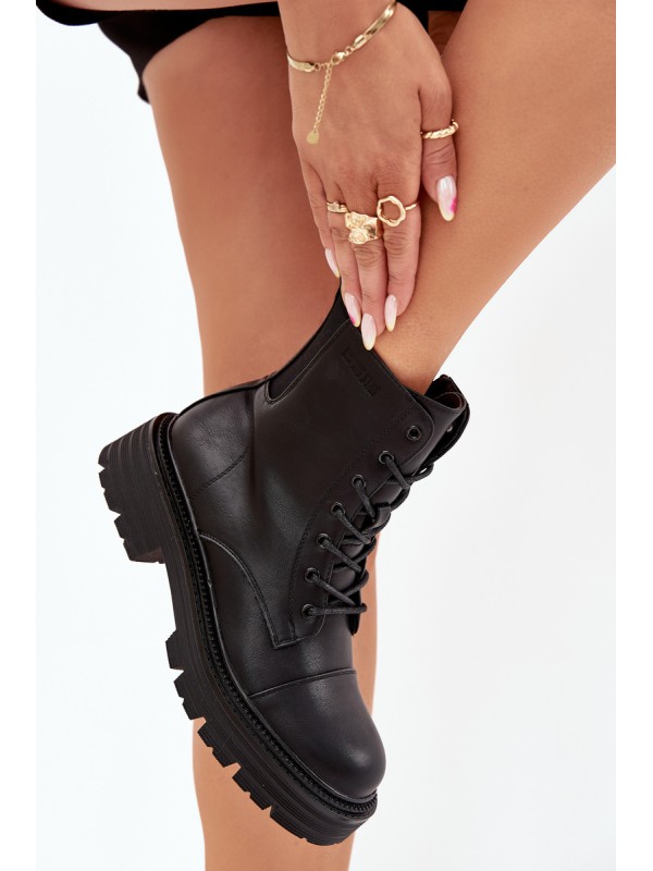 Warm Ladies Work Boots Big Star OO274140 Black