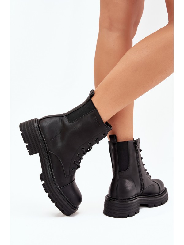 Warm Ladies Work Boots Big Star OO274140 Black