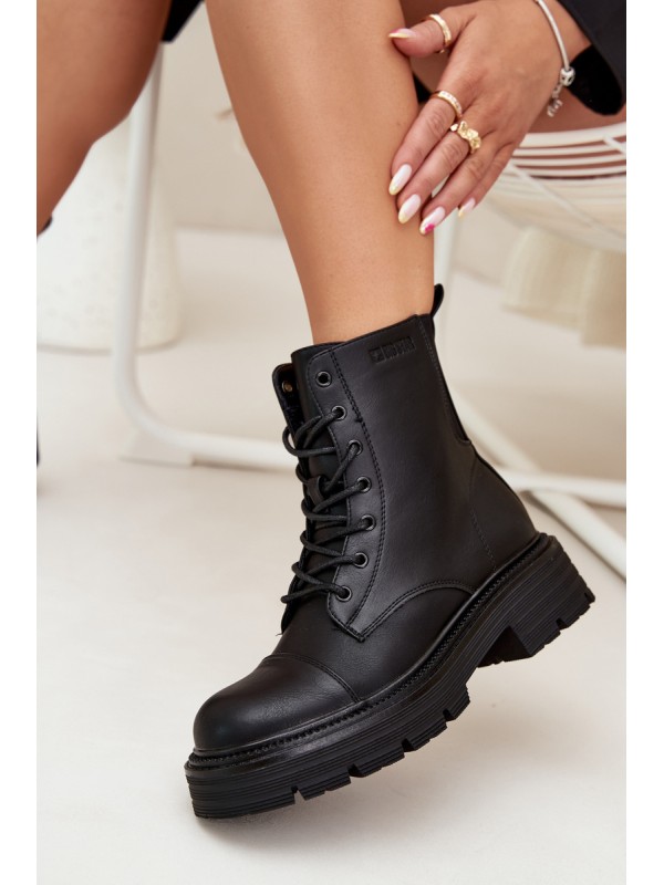 Warm Ladies Work Boots Big Star OO274140 Black