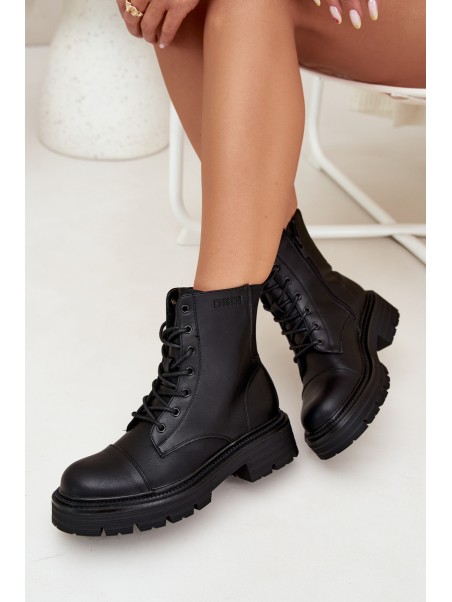 Warm Ladies Work Boots Big Star OO274140 Black