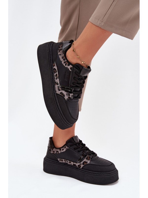 Womens Platform Sneakers Big Star SS274358 Panther Black
