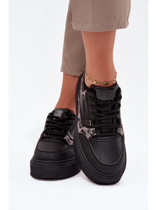 Womens Platform Sneakers Big Star SS274358 Panther Black