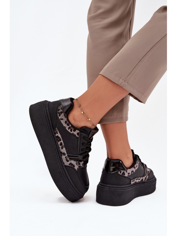 Womens Platform Sneakers Big Star SS274358 Panther Black