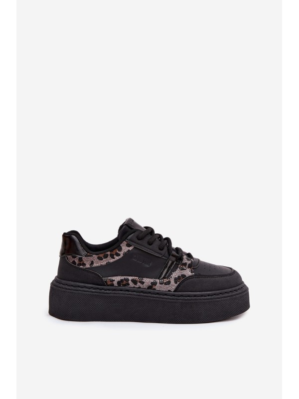 Womens Platform Sneakers Big Star SS274358 Panther Black
