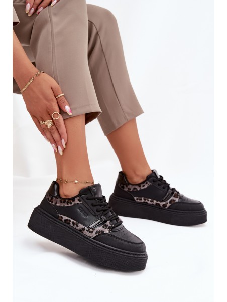 Womens Platform Sneakers Big Star SS274358 Panther Black
