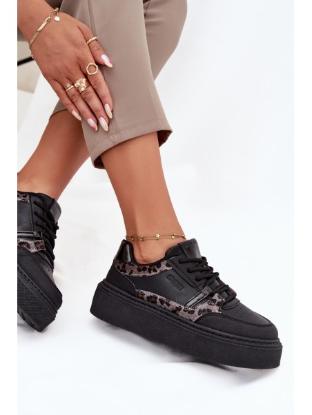 Womens Platform Sneakers Big Star SS274358 Panther Black