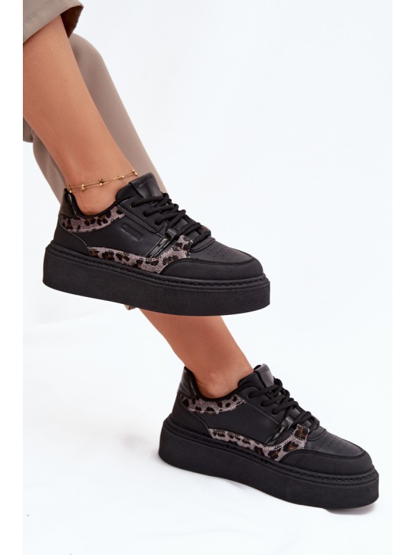 Womens Platform Sneakers Big Star SS274358 Panther Black