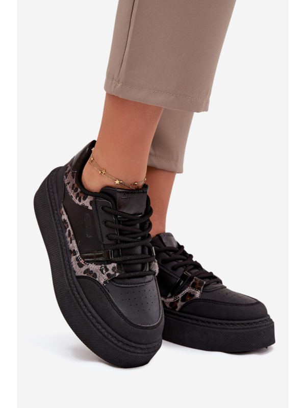 Womens Platform Sneakers Big Star SS274358 Panther Black