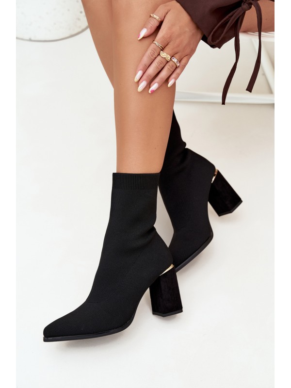 Fabric Slip-On Women's Ankle Boots Black Virelle
