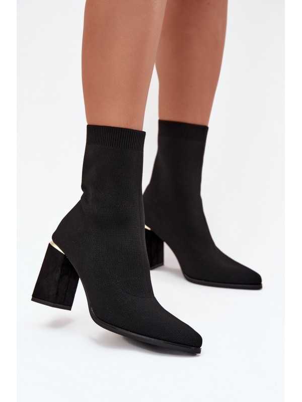 Fabric Slip-On Women's Ankle Boots Black Virelle
