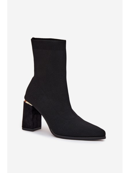Fabric Slip-On Women's Ankle Boots Black Virelle