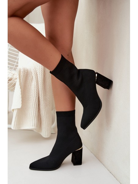 Fabric Slip-On Women's Ankle Boots Black Virelle