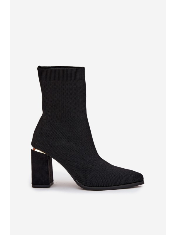 Fabric Slip-On Women's Ankle Boots Black Virelle