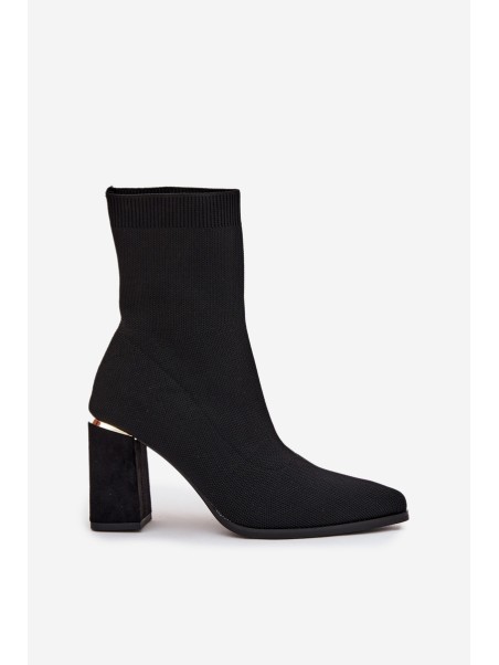 Fabric Slip-On Women's Ankle Boots Black Virelle