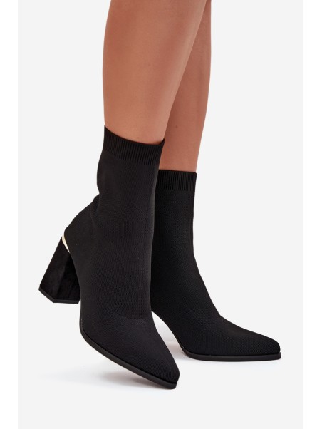 Fabric Slip-On Women's Ankle Boots Black Virelle