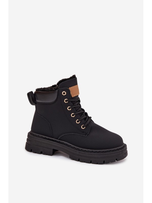 Ladies Insulated Boots With Zipper Black Tharika