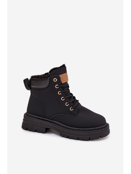 Ladies Insulated Boots With Zipper Black Tharika