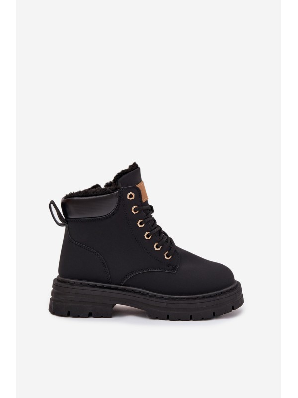 Ladies Insulated Boots With Zipper Black Tharika
