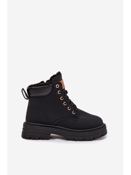 Ladies Insulated Boots With Zipper Black Tharika