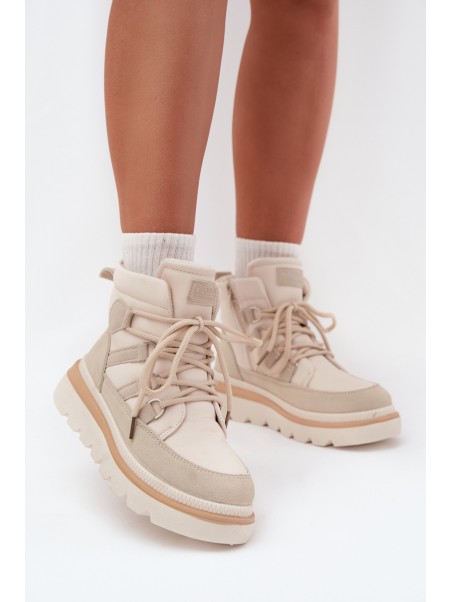 Women's Ankle Boots Platform Light Beige Liorae