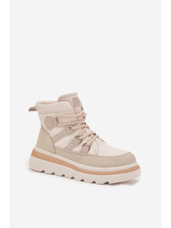 Women's Ankle Boots Platform Light Beige Liorae