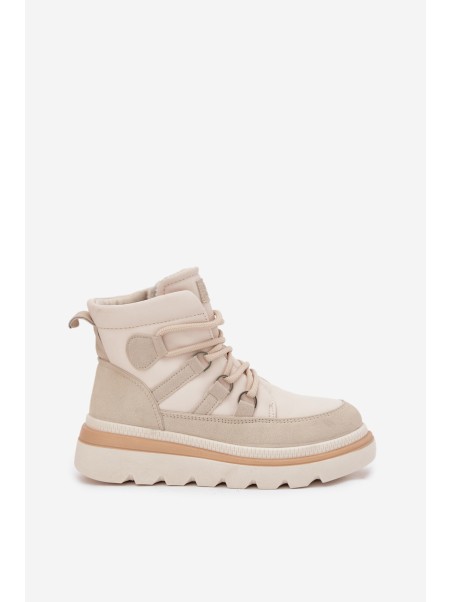 Women's Ankle Boots Platform Light Beige Liorae