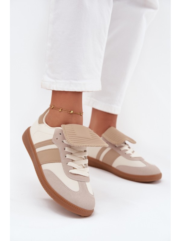Low Women's Sneakers With Turned Tongue Beige Ardira 2