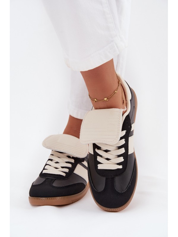 Low Women's Sneakers With Turned Tongue Black Ardira Low Women's Sneakers With Turned Tongue Black Ardira