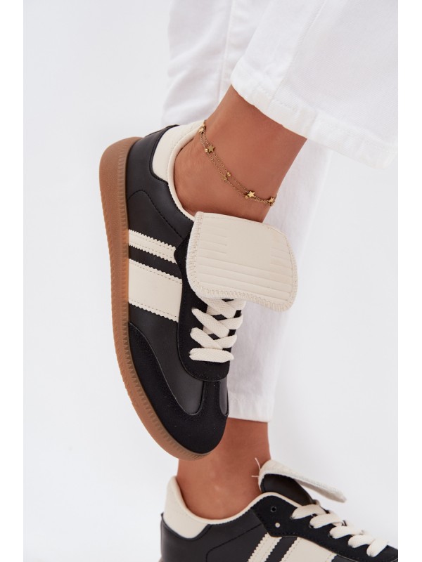 Low Women's Sneakers With Turned Tongue Black Ardira Low Women's Sneakers With Turned Tongue Black Ardira