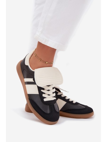 Low Women's Sneakers With Turned Tongue Black Ardira