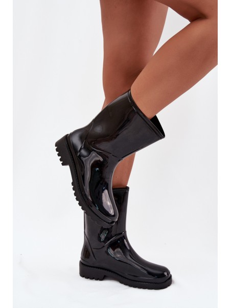 Ladies Rubber Boots Black Elvara