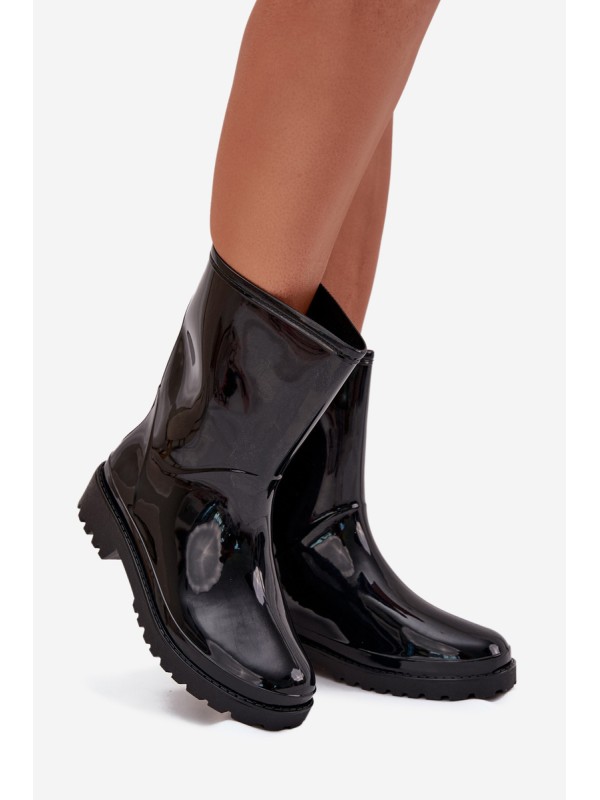 Ladies Rubber Boots Black Elvara