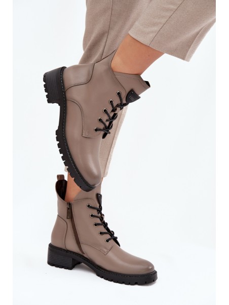 Insulated Women's Block Heel Boots Vinceza 58609 Grey