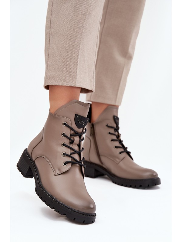 Insulated Women's Block Heel Boots Vinceza 58609 Grey 2