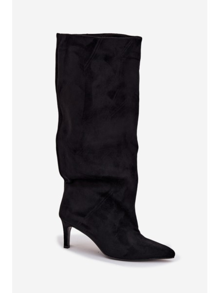 Slip-on Women's Boots on Heel Black Taffine