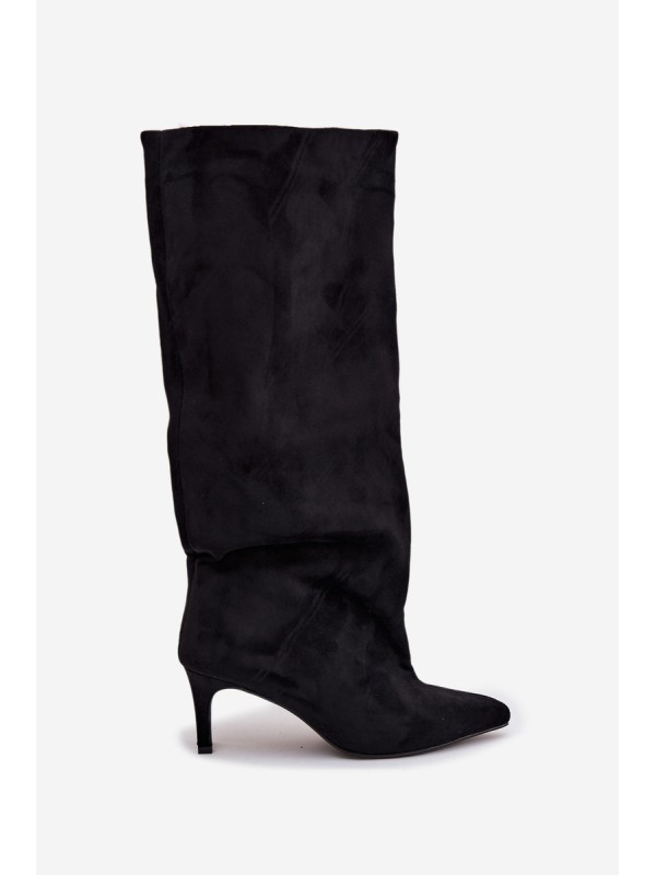 Slip-on Women's Boots on Heel Black Taffine