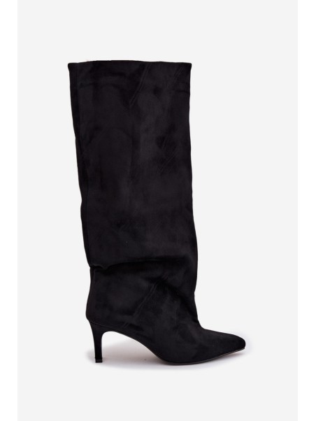 Slip-on Women's Boots on Heel Black Taffine