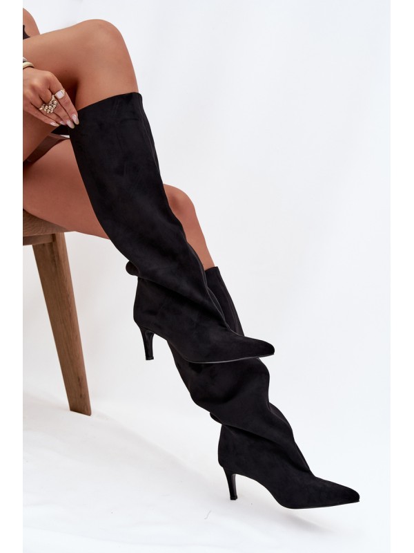 Slip-on Women's Boots on Heel Black Taffine